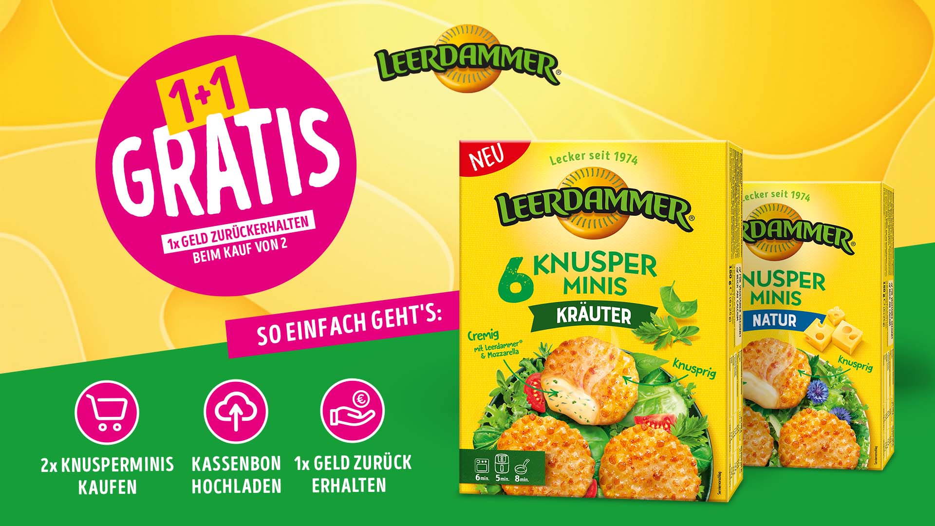 Leerdammer Knusperminis 1+1 Gratis